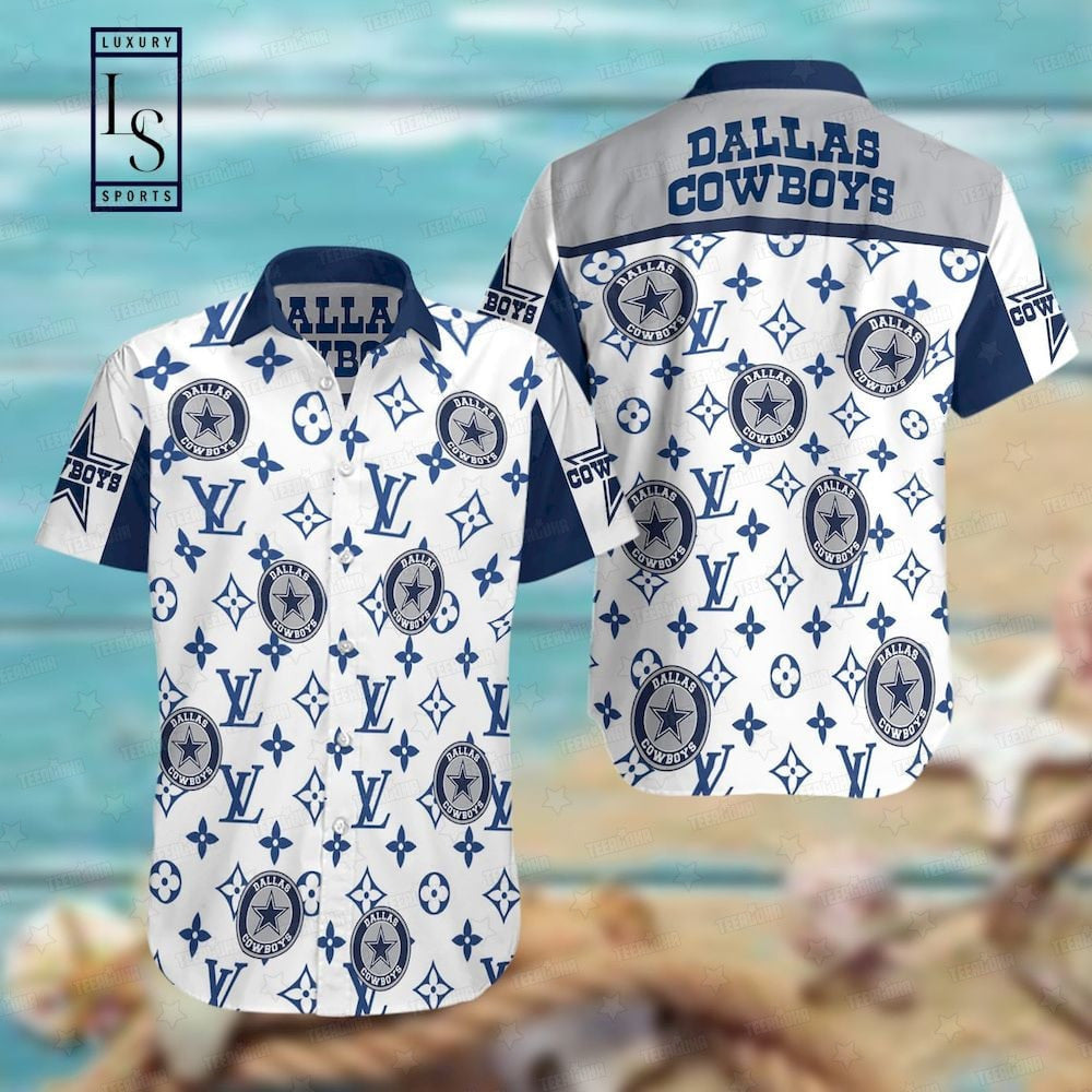 Dallas Cowboys Monogram Hawaiian 316846 - Adult & Kids T-Shirts, Sweatshirts & Hoodies apparel design preview 1