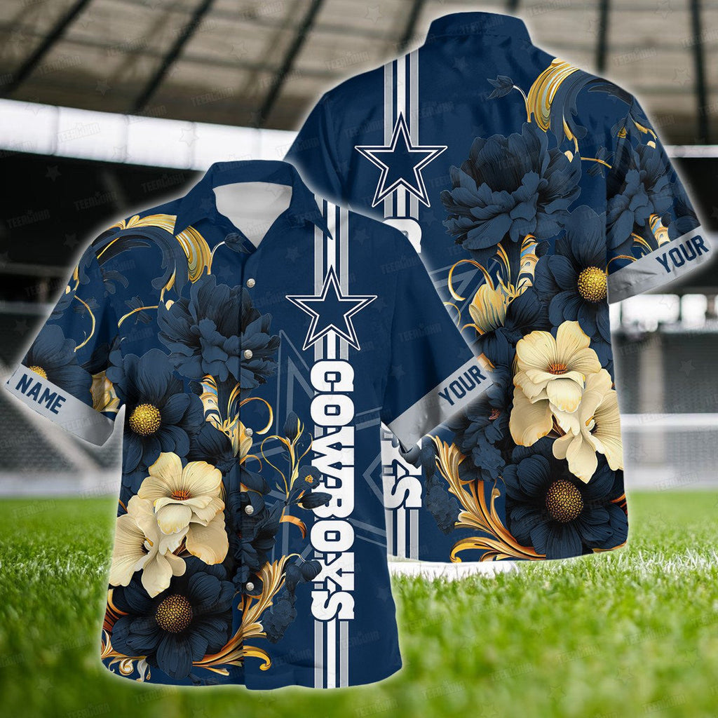 Dallas Cowboys Hawaiian Midnight Bloom Design by - Adult & Kids T-Shirts, Sweatshirts & Hoodies apparel design preview 1