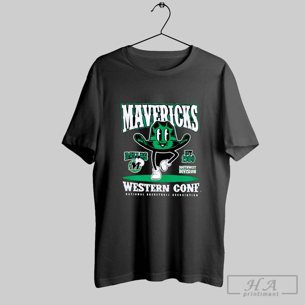 Dallas Mavericks Mitchell And Ness Retro Mascot - Adult & Kids T-Shirts, Sweatshirts & Hoodies apparel design preview 1