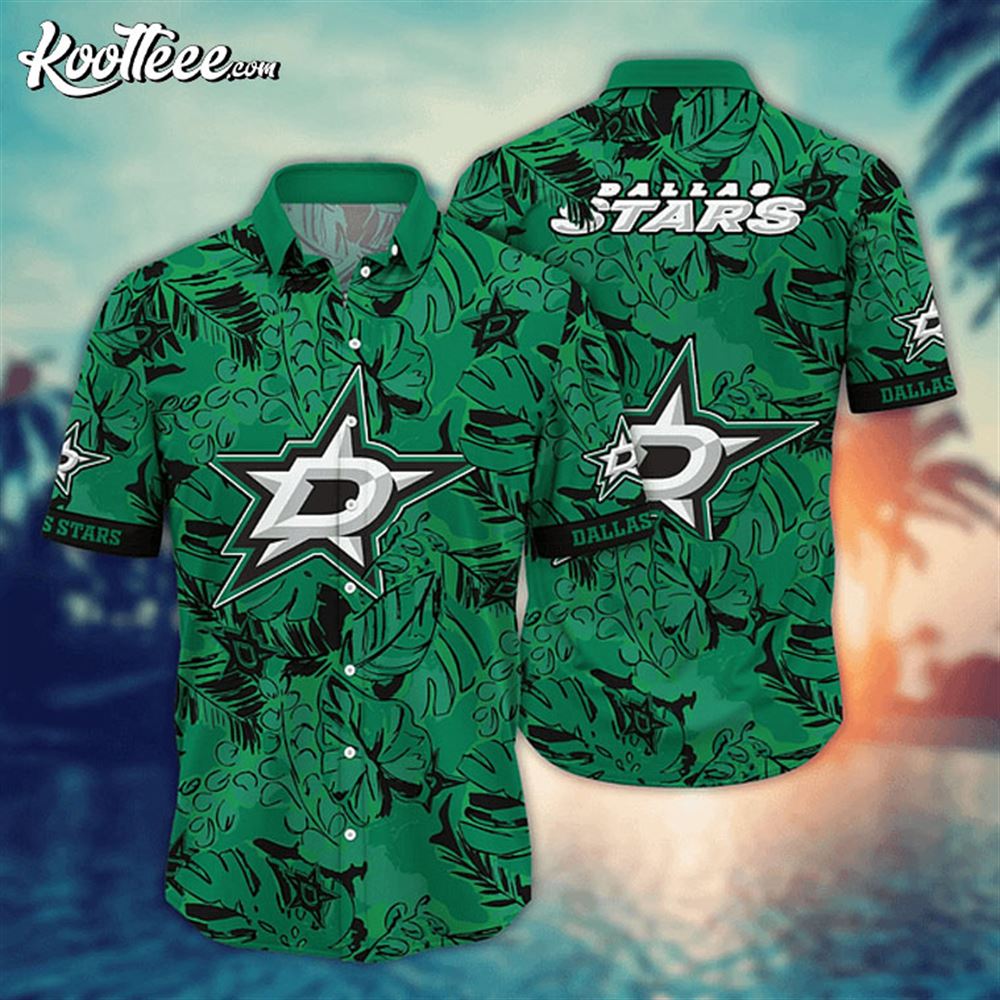 Dallas Stars NHL Aloha Hawaiian - Adult & Kids T-Shirts, Sweatshirts & Hoodies apparel design preview 1