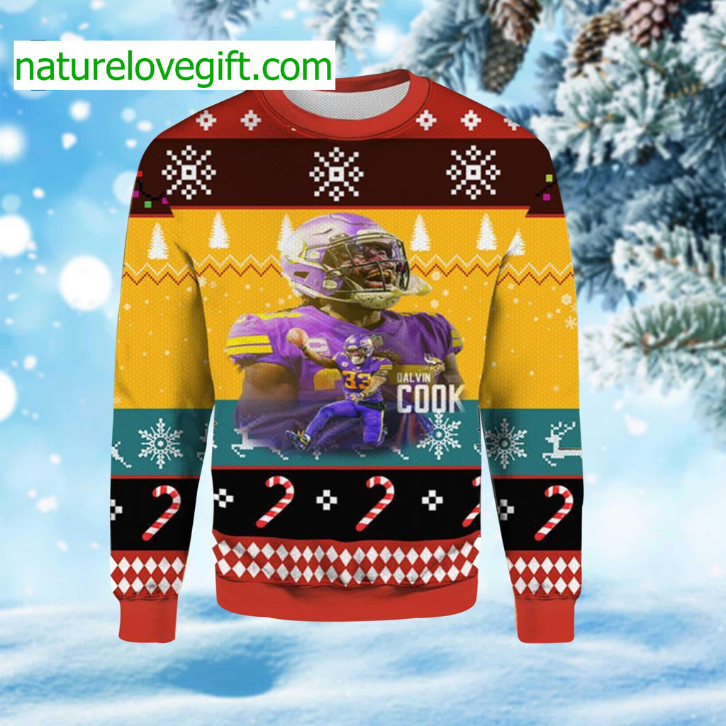 Dalvin Cook Minnesota Ugly Christmas Sweater - Holiday Gift product image