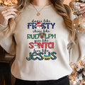 Dance Like Frosty Shine Rudolph Give Santa Love Jesus - Adult & Kids T-Shirts, Sweatshirts & Hoodies apparel design preview 1