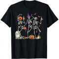 Dancing Skeleton Happy Halloween Skull Made Usa - Adult & Kids T-Shirts, Sweatshirts & Hoodies apparel design preview 1