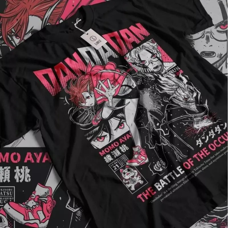 Dandadan Okarun Momo Ayase Anime Japanese Cute - Adult & Kids T-Shirts, Sweatshirts & Hoodies apparel design preview 1