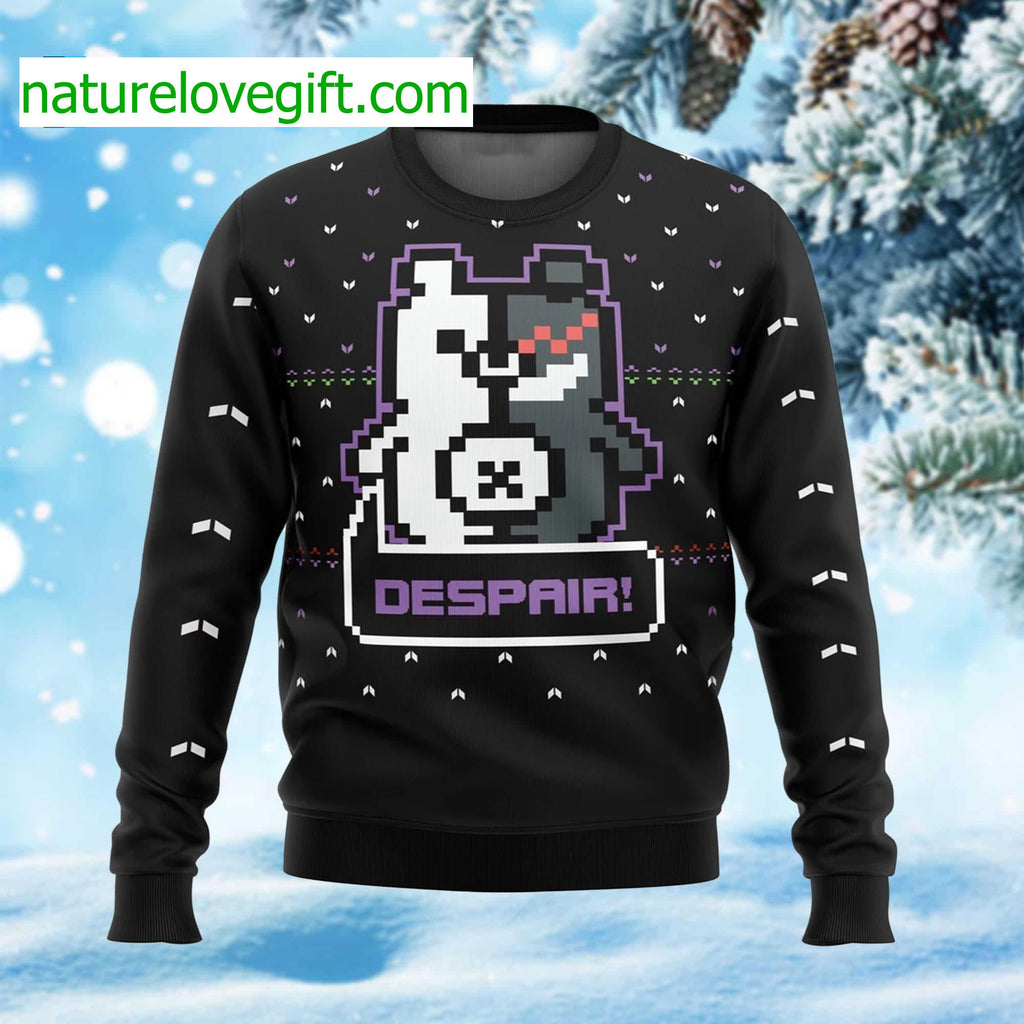 Danganronpa Monokuma Despair Ugly Christmas Sweater - Holiday Gift product image