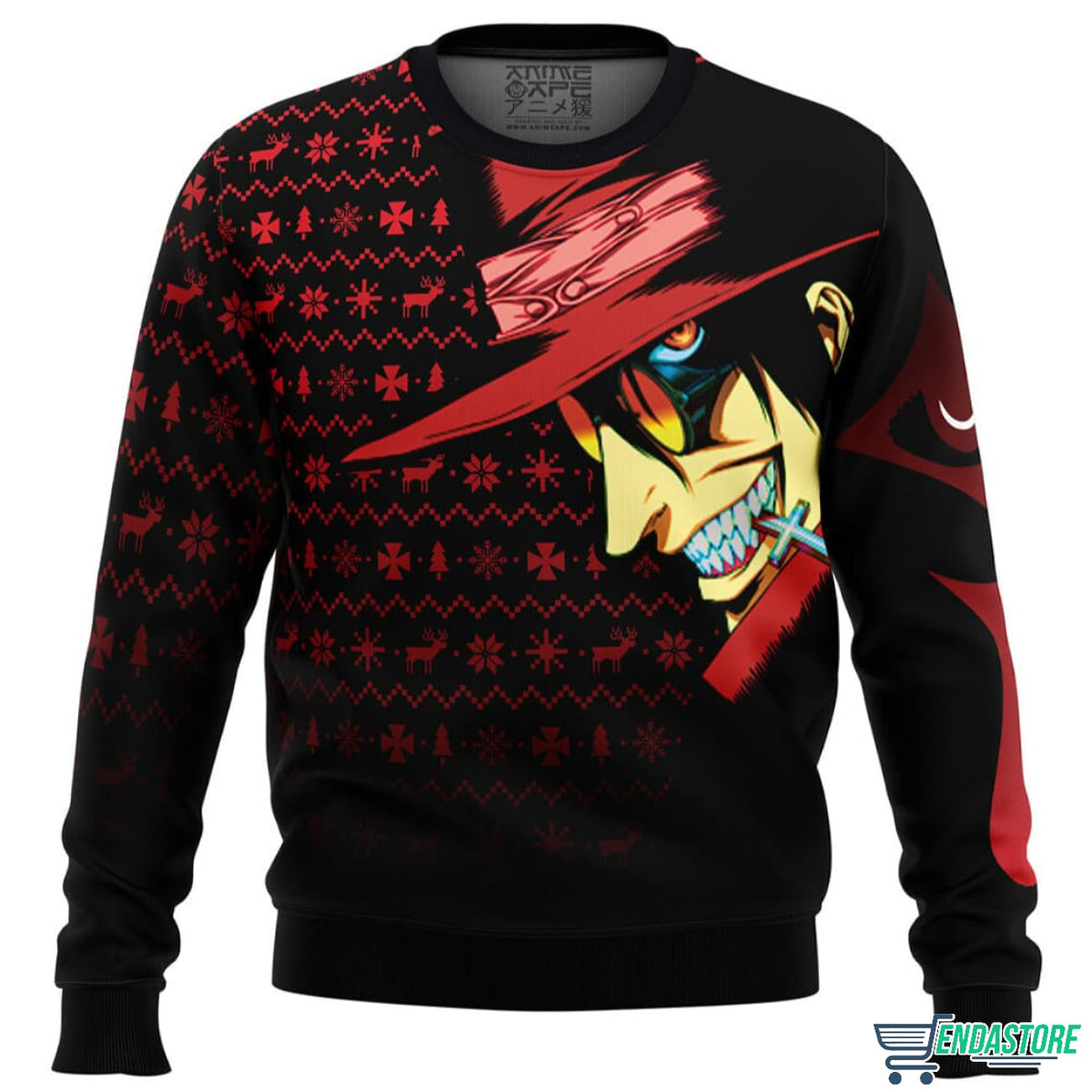 Dark Fanstasy Alucard Hellsing 3D Ugly Christmas Sweater - Holiday Gift product image