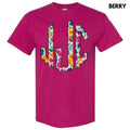 Dark Floral Monogram Gildan Short Sleeve 'NLB' - Adult & Kids T-Shirts, Sweatshirts & Hoodies apparel design preview 1