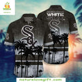 White Sox Hawaiian Dark Palm Silhouettes Tropical - Adult & Kids T-Shirts, Sweatshirts & Hoodies apparel design preview 1