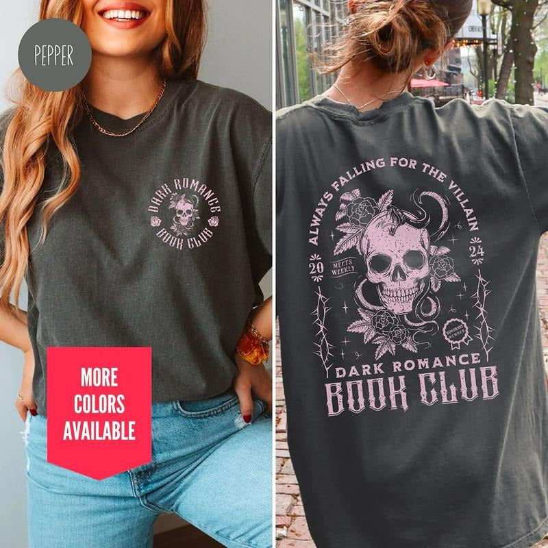 Dark Romance Reader Smut Lover Vintage Bookish - Adult & Kids T-Shirts, Sweatshirts & Hoodies apparel design preview 1