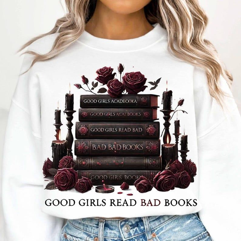 Dark Romance Smut Books Spicy Book Quotes Sayings - Adult & Kids T-Shirts, Sweatshirts & Hoodies apparel design preview 1