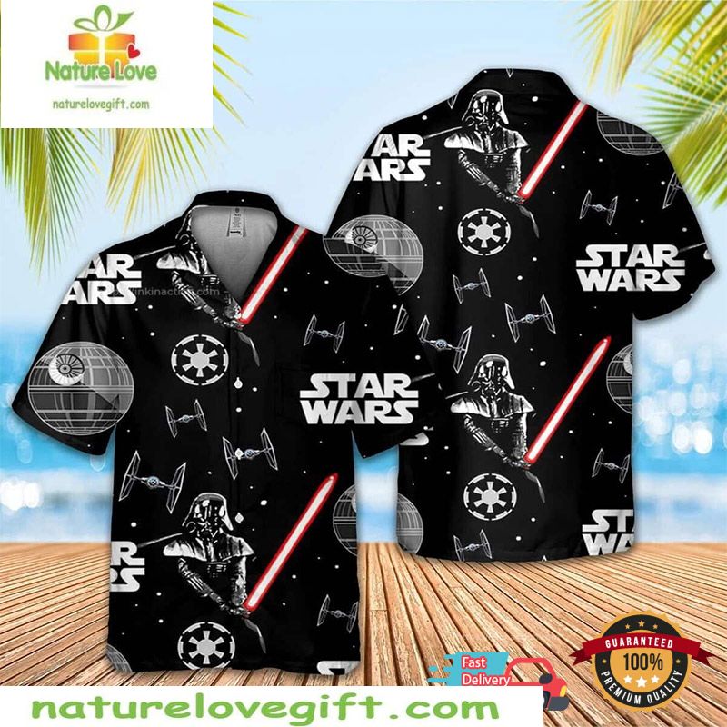 Darth Vader Hawaiian Black Series Gift for Beach - Adult & Kids T-Shirts, Sweatshirts & Hoodies apparel design preview 1