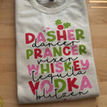 Dasher Dancer Whiskey Vodka - Adult & Kids T-Shirts, Sweatshirts & Hoodies apparel design preview 1