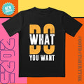 'Do What You Want' Orange White Vintage Spot Free - Adult & Kids T-Shirts, Sweatshirts & Hoodies apparel design preview 1