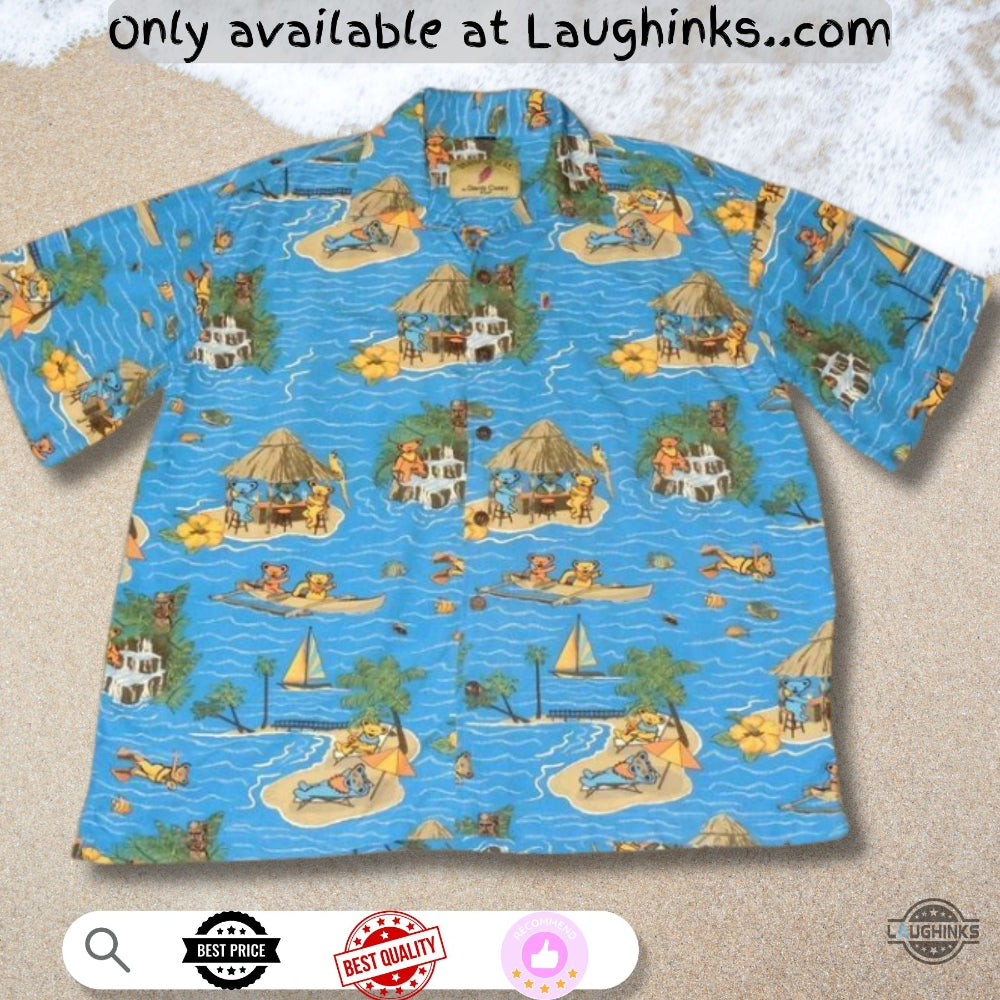 David Carey Tropical Beach Grateful Dead Hawaiian - Adult & Kids T-Shirts, Sweatshirts & Hoodies apparel design preview 1