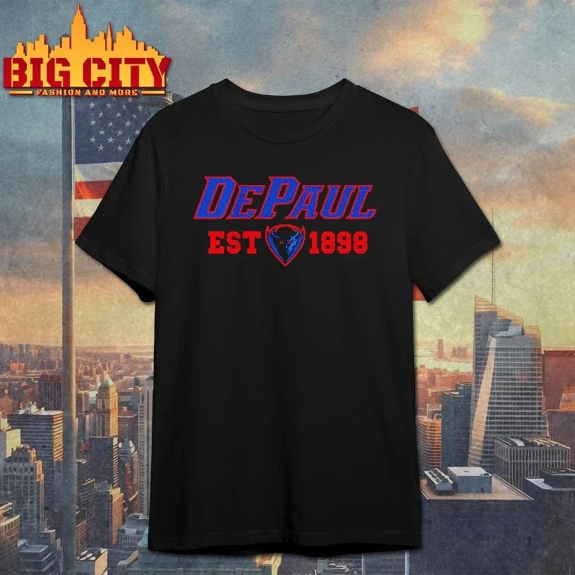 DePaul Blue Demons Established EST 1898 - Adult & Kids T-Shirts, Sweatshirts & Hoodies apparel design preview 1