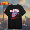 DePaul Blue Demons Throwback Basketball - Adult & Kids T-Shirts, Sweatshirts & Hoodies apparel design preview 1