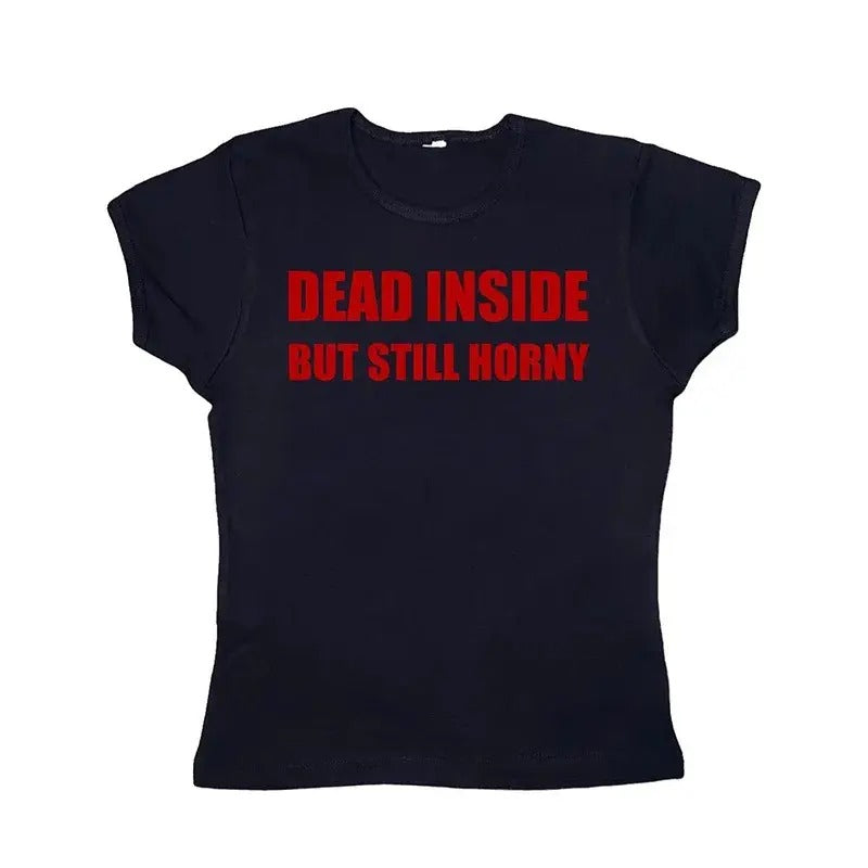 Dead Inside But Still Horny Baby Retro Gothic - Adult & Kids T-Shirts, Sweatshirts & Hoodies apparel design preview 1