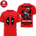 Deadpool 10th Anniversary 2016-2026 Maximum Effort - Adult & Kids T-Shirts, Sweatshirts & Hoodies apparel design preview 1