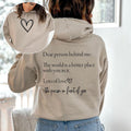 Dear Person Behind Me Heart Positivity Kindness - Adult & Kids T-Shirts, Sweatshirts & Hoodies apparel design preview 1
