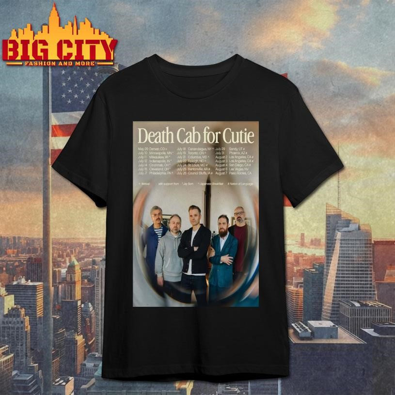 Death Cab For Cutie North America 2026 Tour Poster - Adult & Kids T-Shirts, Sweatshirts & Hoodies apparel design preview 1