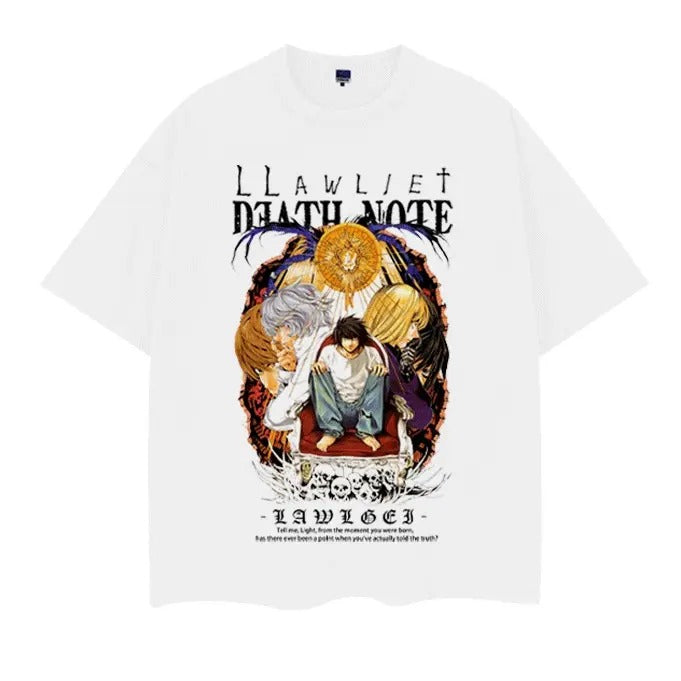 Death Note "L" Vintage Anime 100% Cotton Original Top - Adult & Kids T-Shirts, Sweatshirts & Hoodies apparel design preview 1