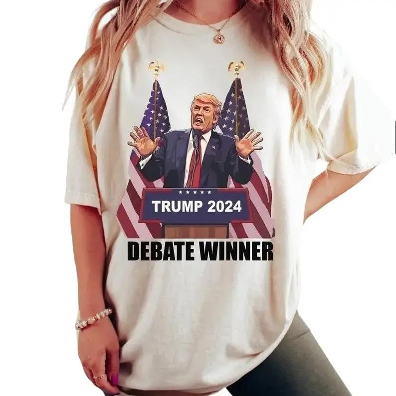 Debate Winner Trump 2024 Donald Republican Make - Adult & Kids T-Shirts, Sweatshirts & Hoodies apparel design preview 1