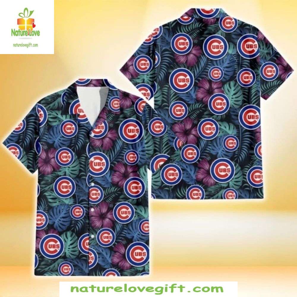 Chicago Cubs Hawaiian Deep Sea Flora Tropical - Adult & Kids T-Shirts, Sweatshirts & Hoodies apparel design preview 1