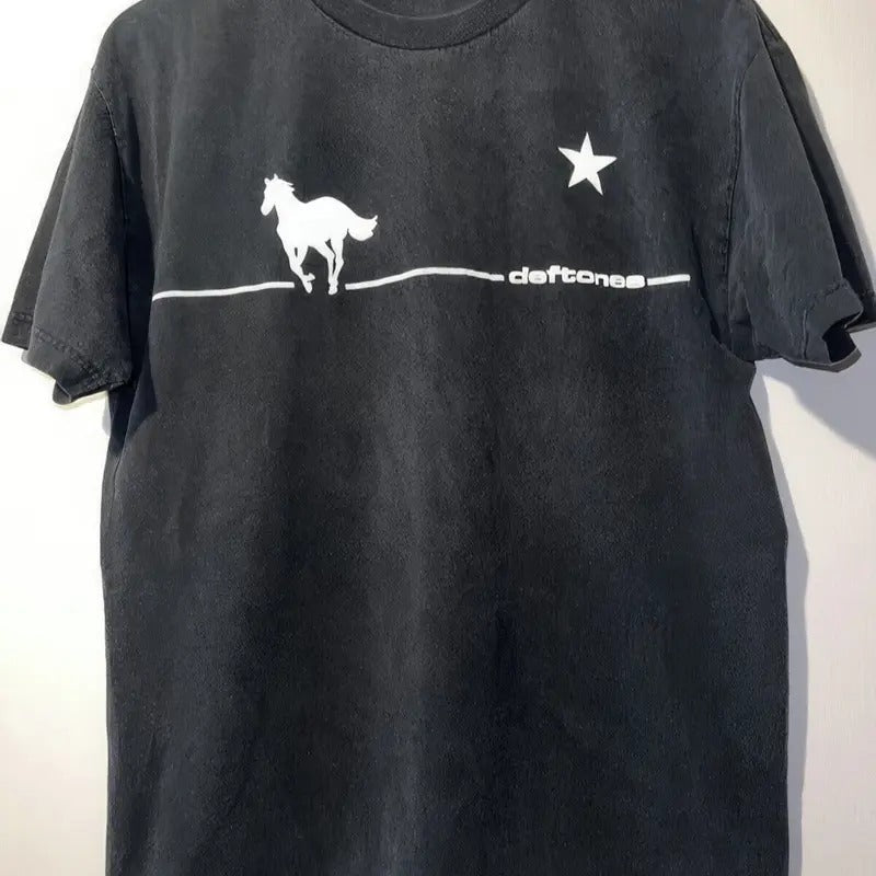 Def Tones White Pony Tour Black VM8 - Adult & Kids T-Shirts, Sweatshirts & Hoodies apparel design preview 1