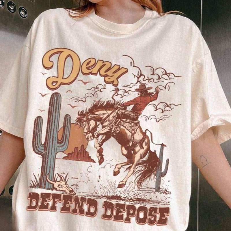 Deny Defend Depose Bold Statement Classic Funny - Adult & Kids T-Shirts, Sweatshirts & Hoodies apparel design preview 1