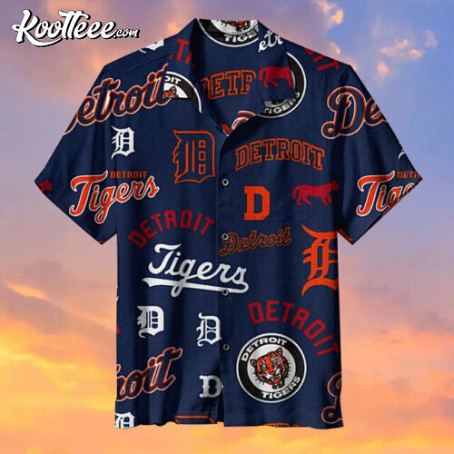 Detroit Baseball Aloha Beach Summer Hawaiian - Adult & Kids T-Shirts, Sweatshirts & Hoodies apparel design preview 1