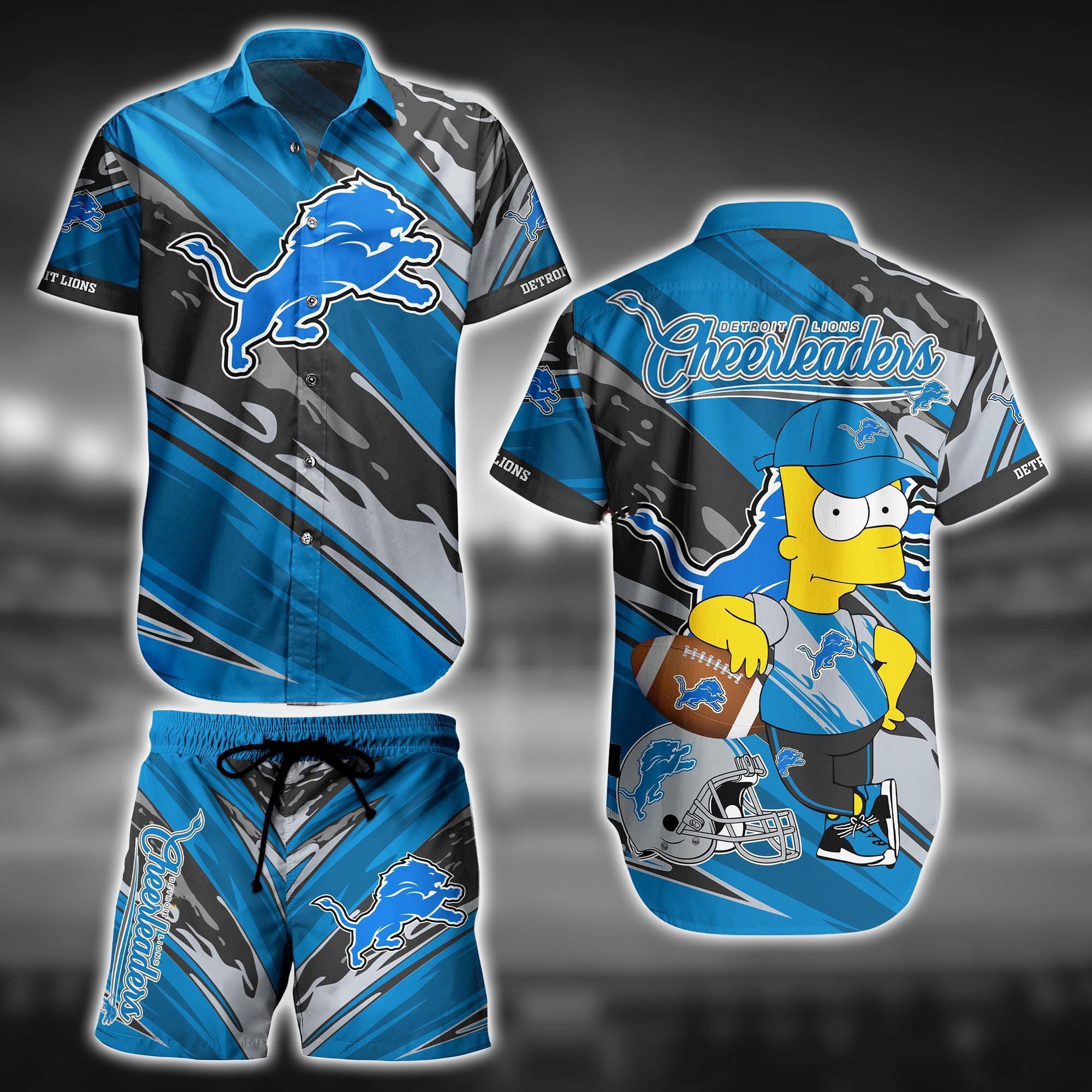 Detroit Lions Hawaiian Set for Game Day 505229 - Adult & Kids T-Shirts, Sweatshirts & Hoodies apparel design preview 1