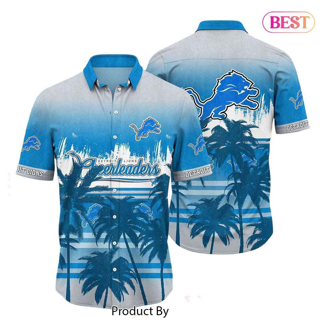 Detroit Lions Hawaiian Beach Breeze Design 878517 - Adult & Kids T-Shirts, Sweatshirts & Hoodies apparel design preview 1