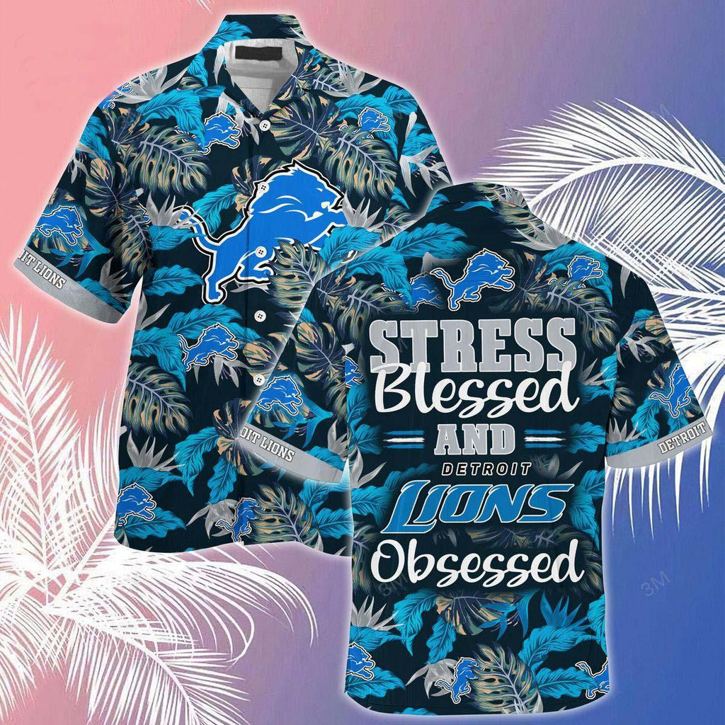 Detroit Lions Hawaiian Blessed Obsession 454131 - Adult & Kids T-Shirts, Sweatshirts & Hoodies apparel design preview 1