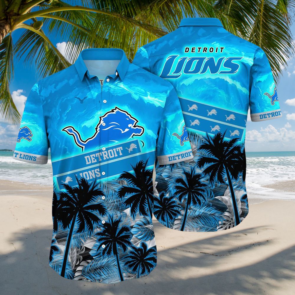 Detroit Lions Hawaiian Electric Horizon Design 421786 - Adult & Kids T-Shirts, Sweatshirts & Hoodies apparel design preview 1