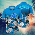Detroit Lions Hawaiian Floral Fade Design 212954 - Adult & Kids T-Shirts, Sweatshirts & Hoodies apparel design preview 1