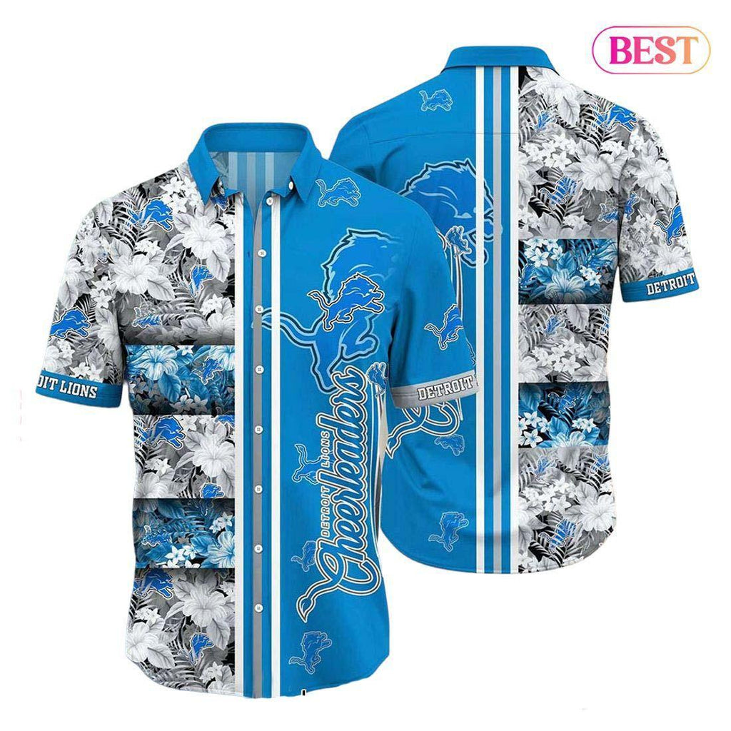 Detroit Lions Hawaiian Floral Design 604568 - Adult & Kids T-Shirts, Sweatshirts & Hoodies apparel design preview 1
