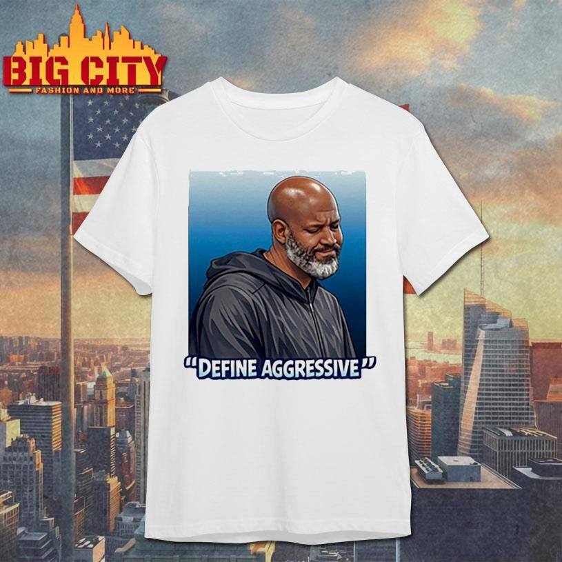 Detroit Lions GM Brad Holmes Define Aggressive - Adult & Kids T-Shirts, Sweatshirts & Hoodies apparel design preview 1