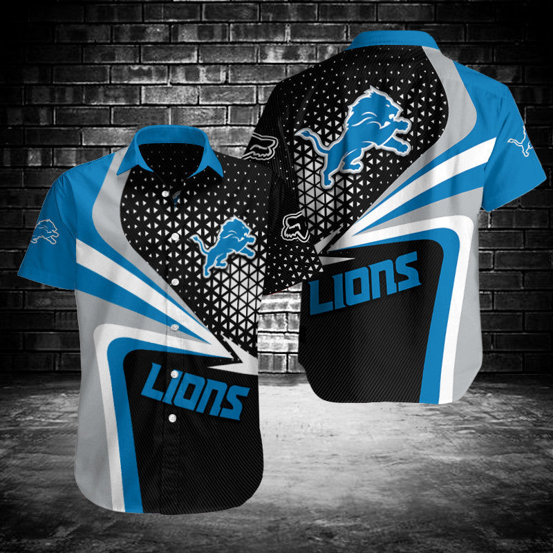 Detroit Lions Hawaiian Geometric Burst Design 317322 - Adult & Kids T-Shirts, Sweatshirts & Hoodies apparel design preview 1