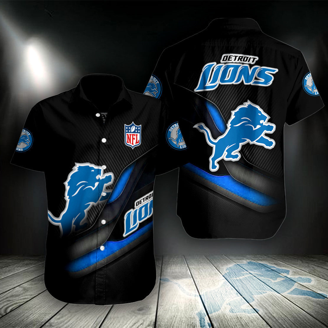 Detroit Lions Hawaiian Nightfall Edition 738807 - Adult & Kids T-Shirts, Sweatshirts & Hoodies apparel design preview 1