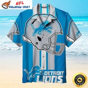 Detroit Lions Ocean Helmet Hawaiian - Adult & Kids T-Shirts, Sweatshirts & Hoodies apparel design preview 1