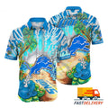 Detroit Lions Hawaiian Ocean Vibes Design 837902 - Adult & Kids T-Shirts, Sweatshirts & Hoodies apparel design preview 1