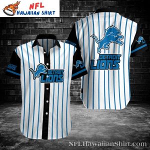Detroit Lions Pinstripe Pride Custom Hawaiian - Adult & Kids T-Shirts, Sweatshirts & Hoodies apparel design preview 1