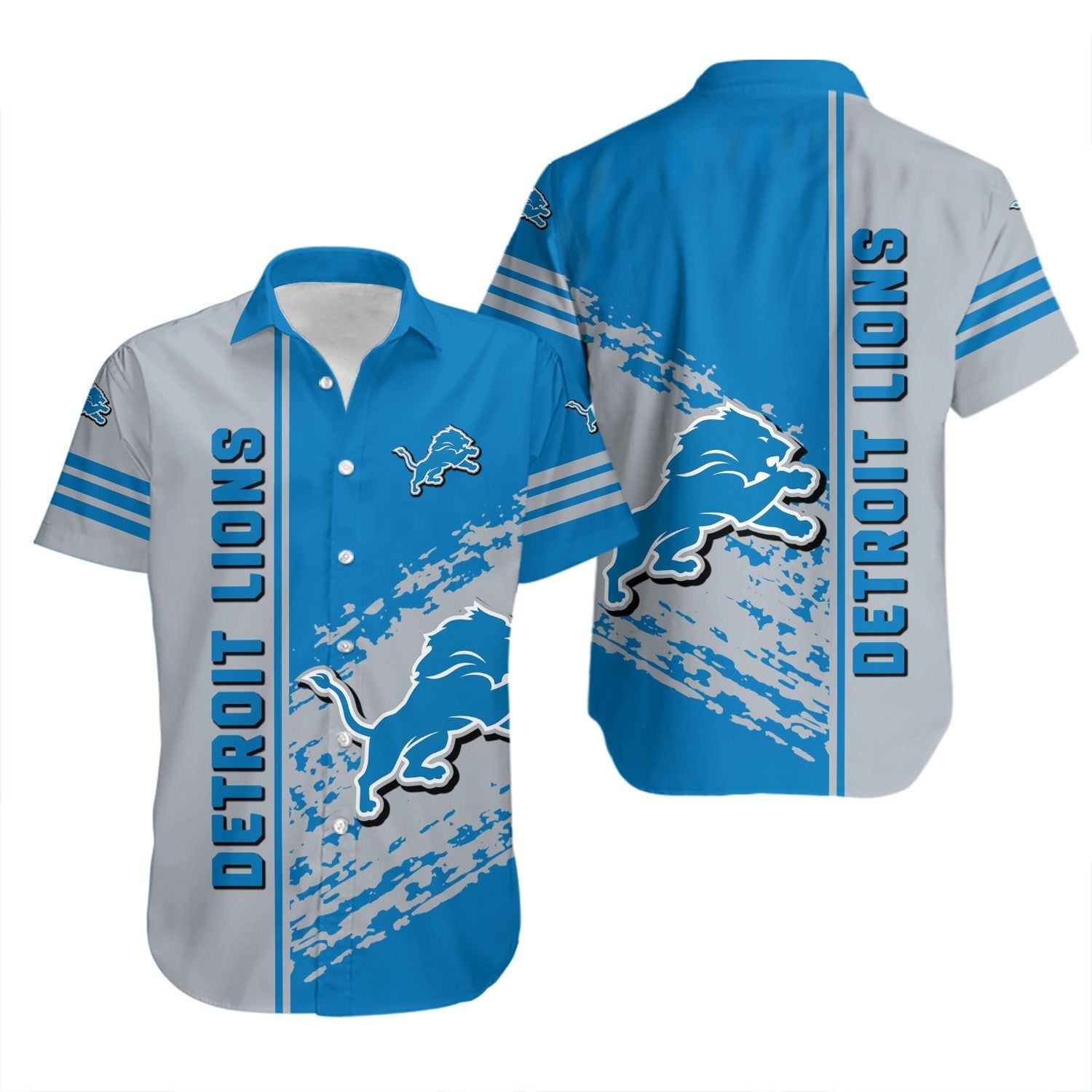 Detroit Lions Hawaiian Speed Stripe Design 760877 - Adult & Kids T-Shirts, Sweatshirts & Hoodies apparel design preview 1