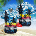 Detroit Lions Hawaiian Sunset Palm Design 853185 - Adult & Kids T-Shirts, Sweatshirts & Hoodies apparel design preview 1
