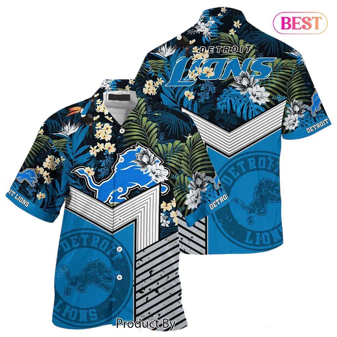 Detroit Lions Tribal Power Hawaiian 131393 - Adult & Kids T-Shirts, Sweatshirts & Hoodies apparel design preview 1