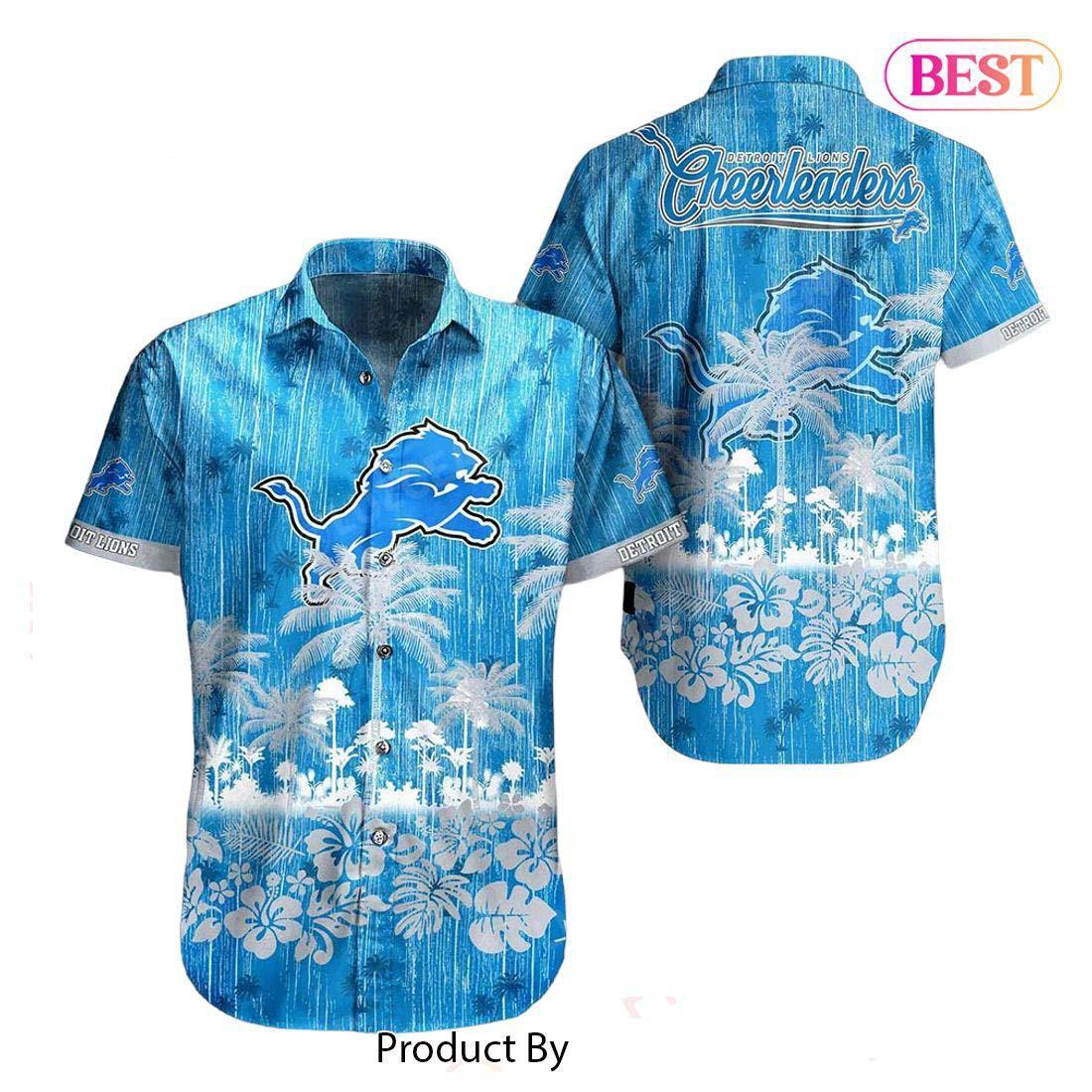 Detroit Lions Hawaiian Tropical Breeze Design 357244 - Adult & Kids T-Shirts, Sweatshirts & Hoodies apparel design preview 1