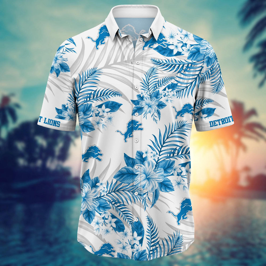 Detroit Lions Hawaiian Tropical Elegance Design by - Adult & Kids T-Shirts, Sweatshirts & Hoodies apparel design preview 1