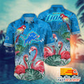 Detroit Lions Tropical Flamingo Hawaiian 220942 - Adult & Kids T-Shirts, Sweatshirts & Hoodies apparel design preview 1