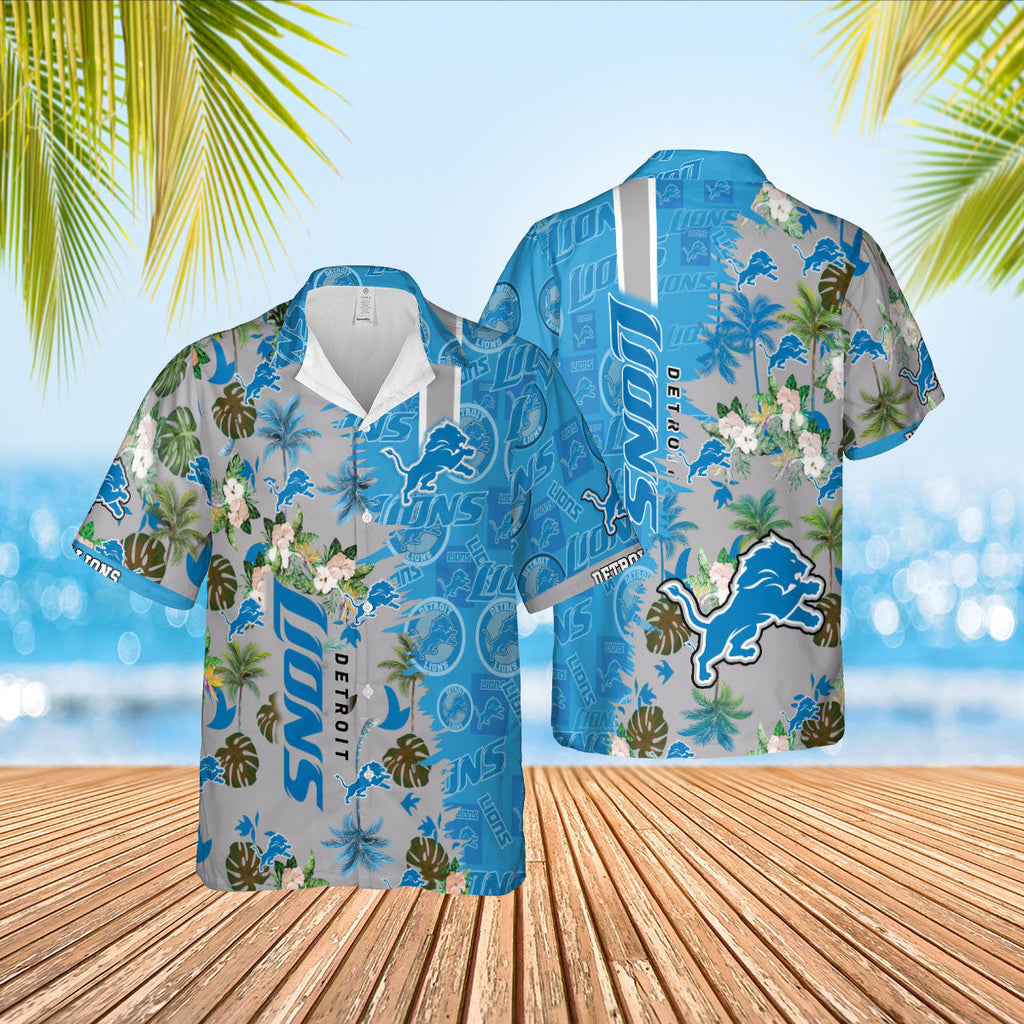 Detroit Lions Hawaiian Tropical Legacy Design 942841 - Adult & Kids T-Shirts, Sweatshirts & Hoodies apparel design preview 1