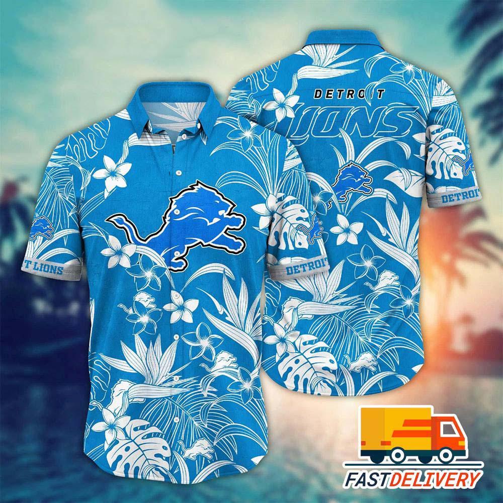 Detroit Lions Hawaiian Tropical Pride Design 656734 - Adult & Kids T-Shirts, Sweatshirts & Hoodies apparel design preview 1